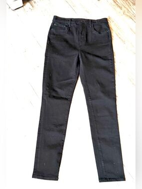 Denim Forum The Lola High Rise Black Skinny Pants Size 30